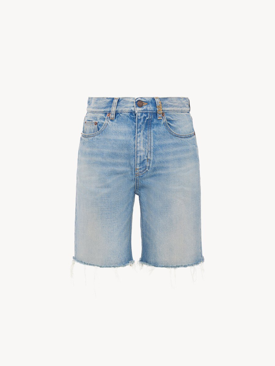 High-rise shorts in denim - 2