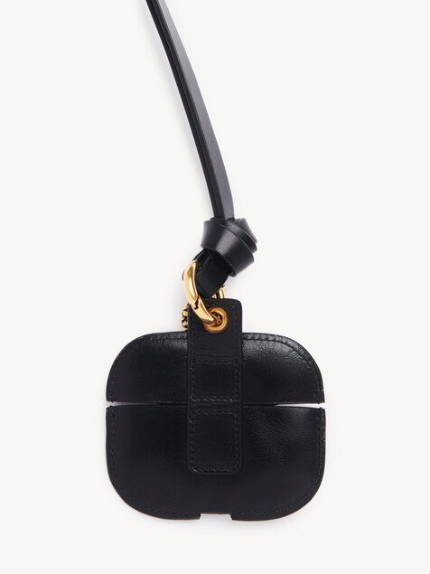 Chloé Symbols Snake earpods case in grained leather
