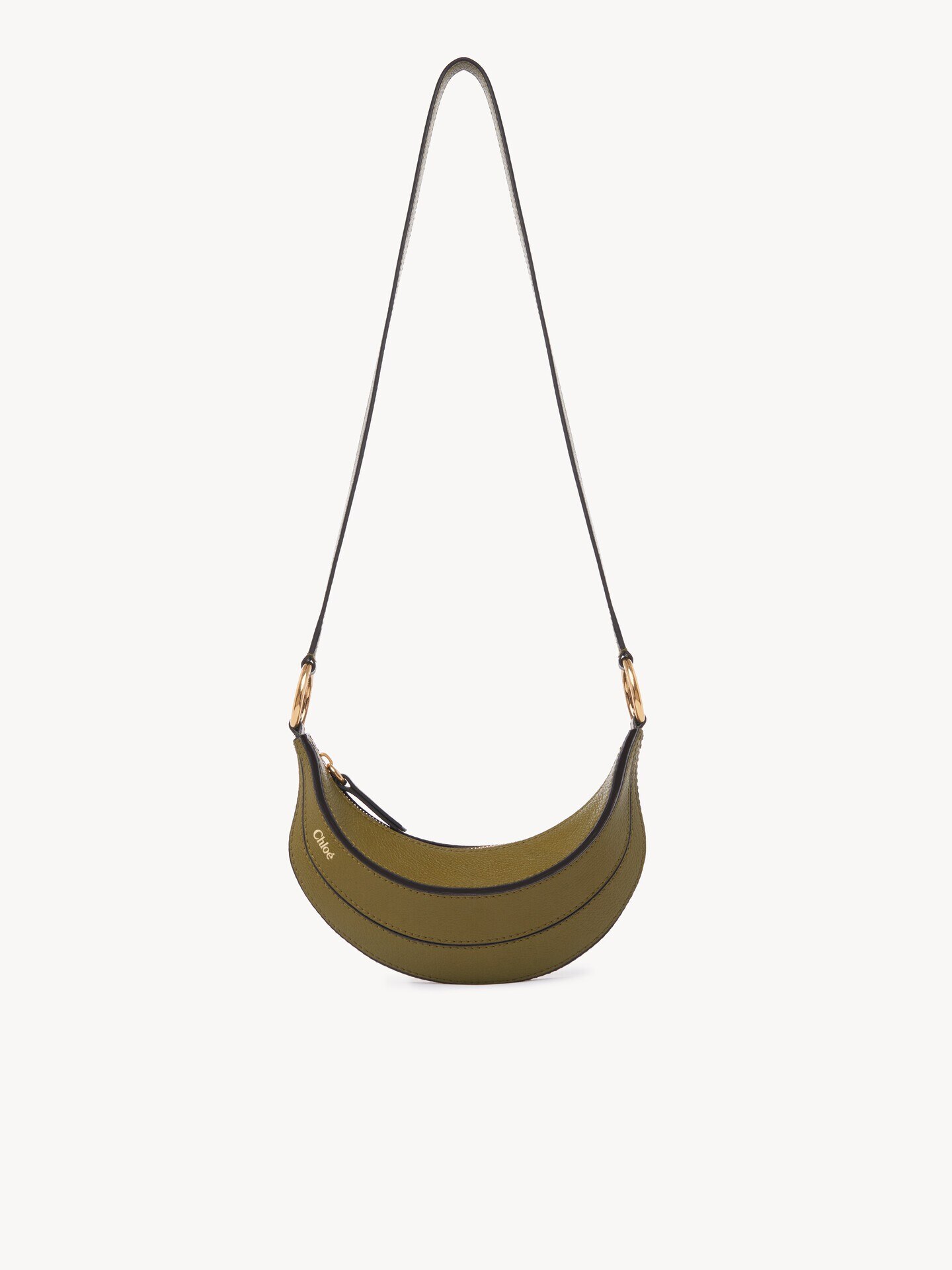 Banana cross-body bag in grained leather - 1