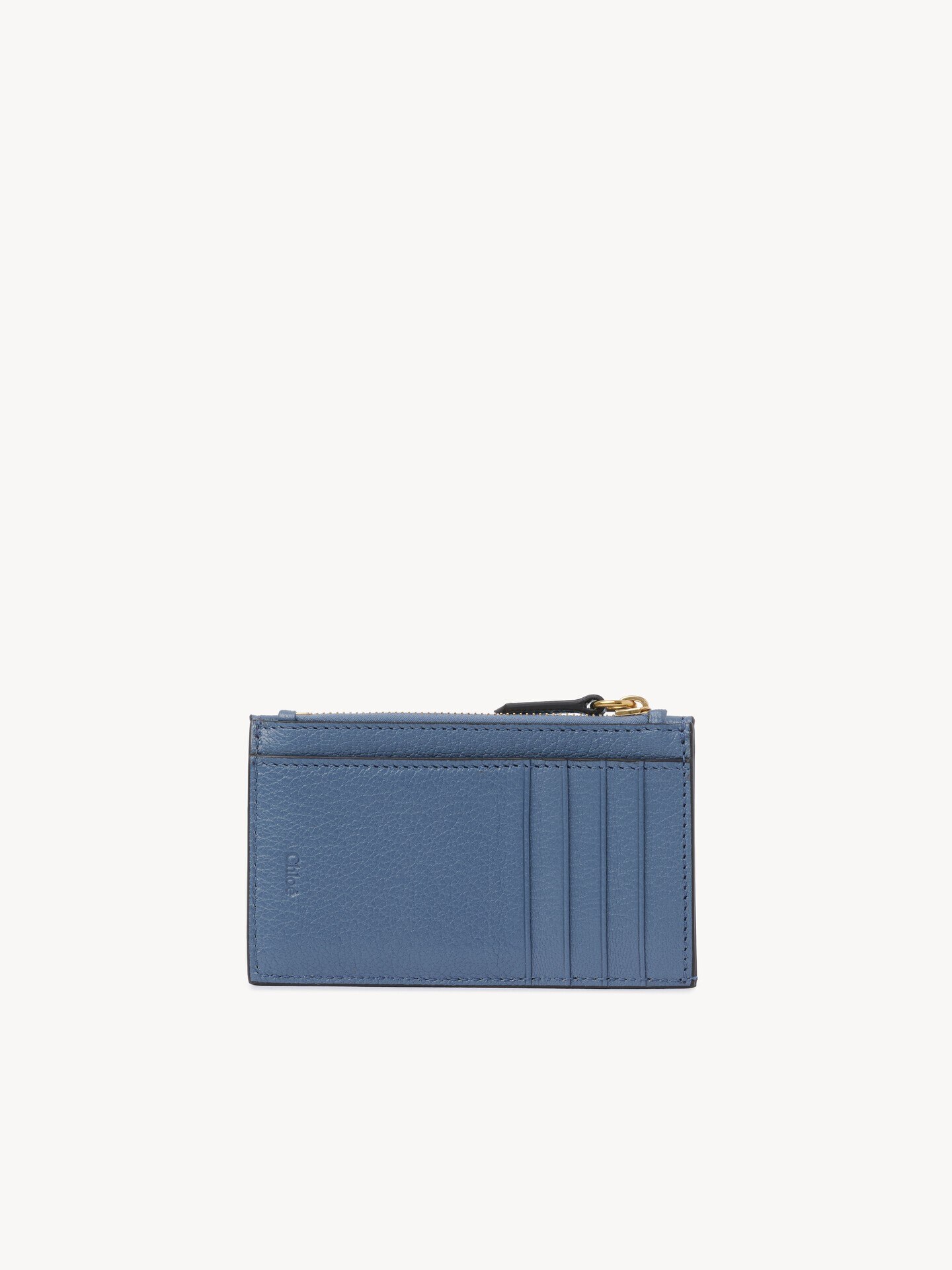 Small Envelope purse with card slots in grained leather - 4