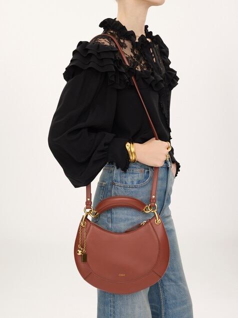 Small Chlo&eacute; Banana zipped hobo in soft leather