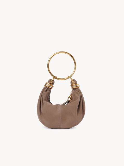 Mini Bracelet Hobo bag in suede leather