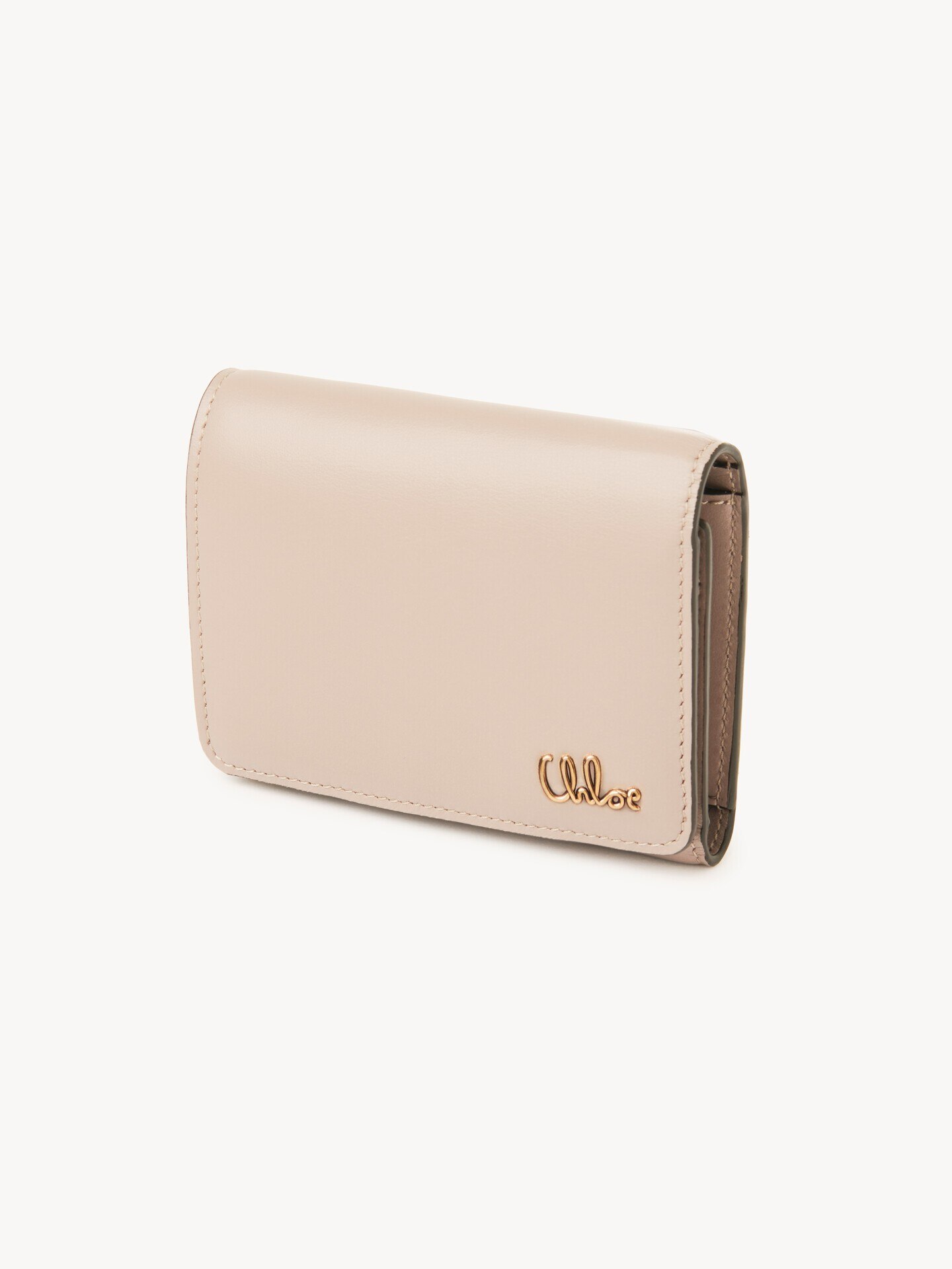 Small Chlo&eacute; Iconic tri-fold with coin pocket in shiny leather - 2