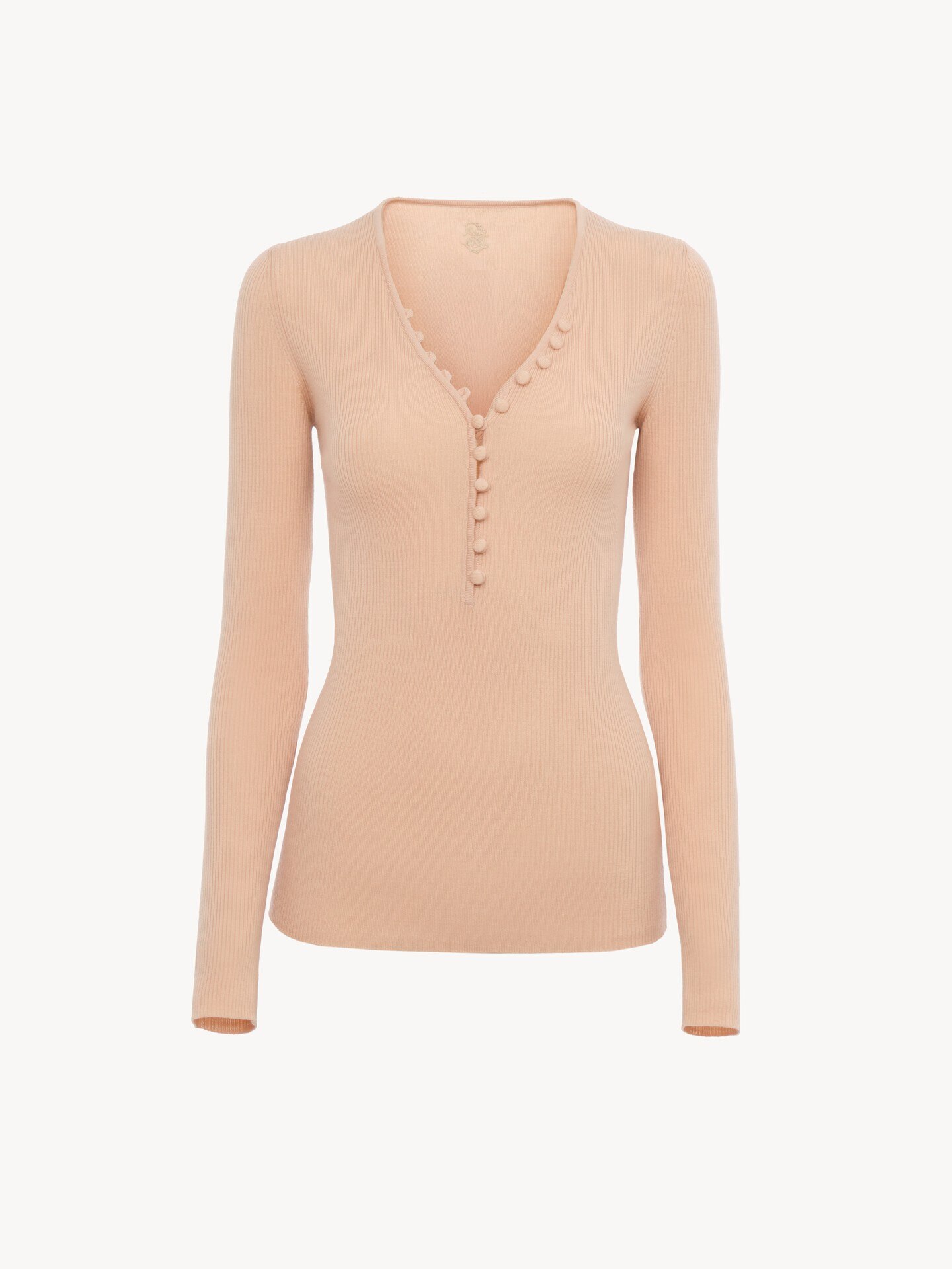 Henley shirt in a merino wool knit - 1