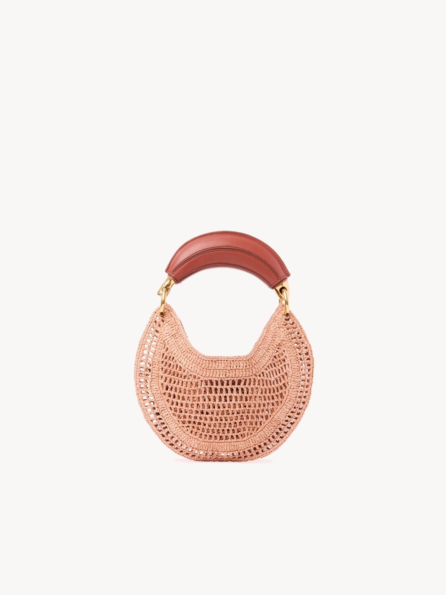 Mini Summer Banana hobo bag with strap in raffia - 5
