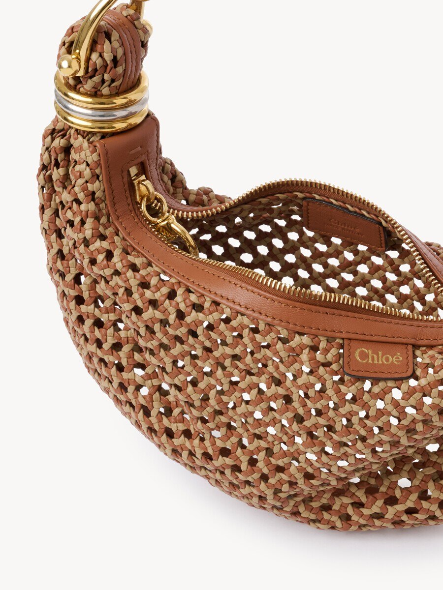 Bracelet Hobo bag peque&ntilde;o de cuero trenzado - 6