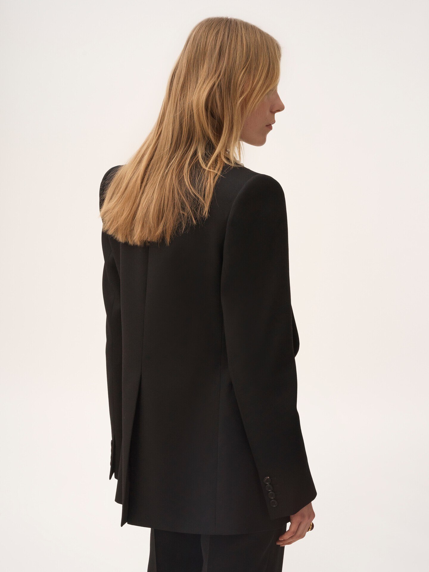 Chaqueta de esmoquin de lana grain de poudre - 5
