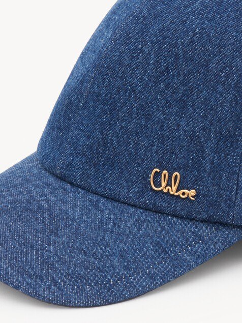 The Chlo&eacute; Iconic cap in denim