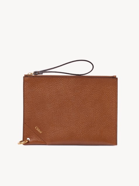 Bolsa con cremallera Chlo&eacute; Spin de cuero granulado