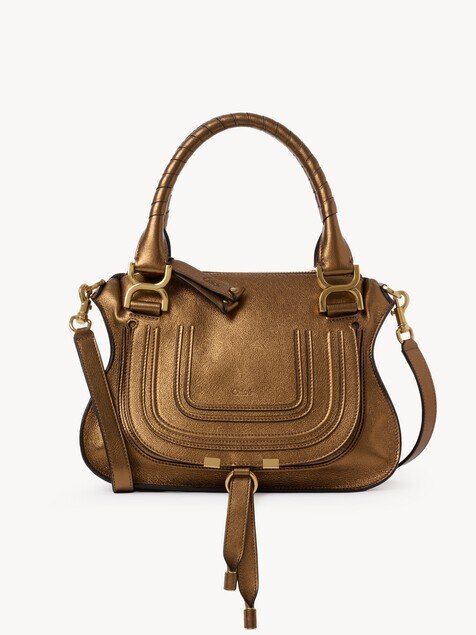 Small Marcie bag in metallic leather