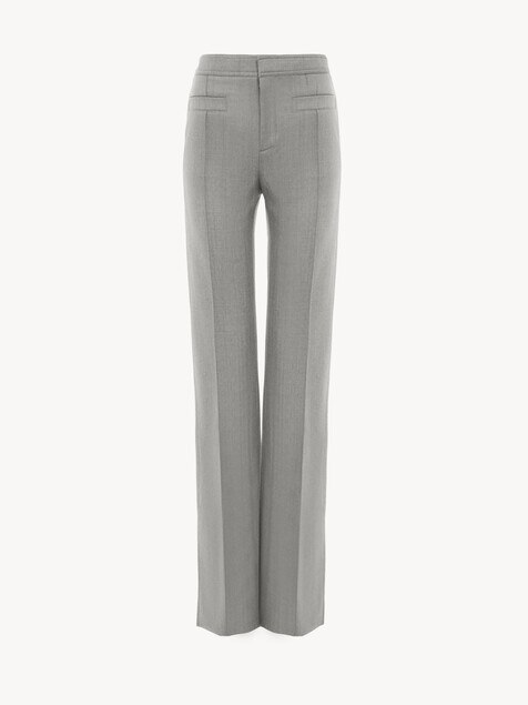Tailored trousers in chin&eacute; wool