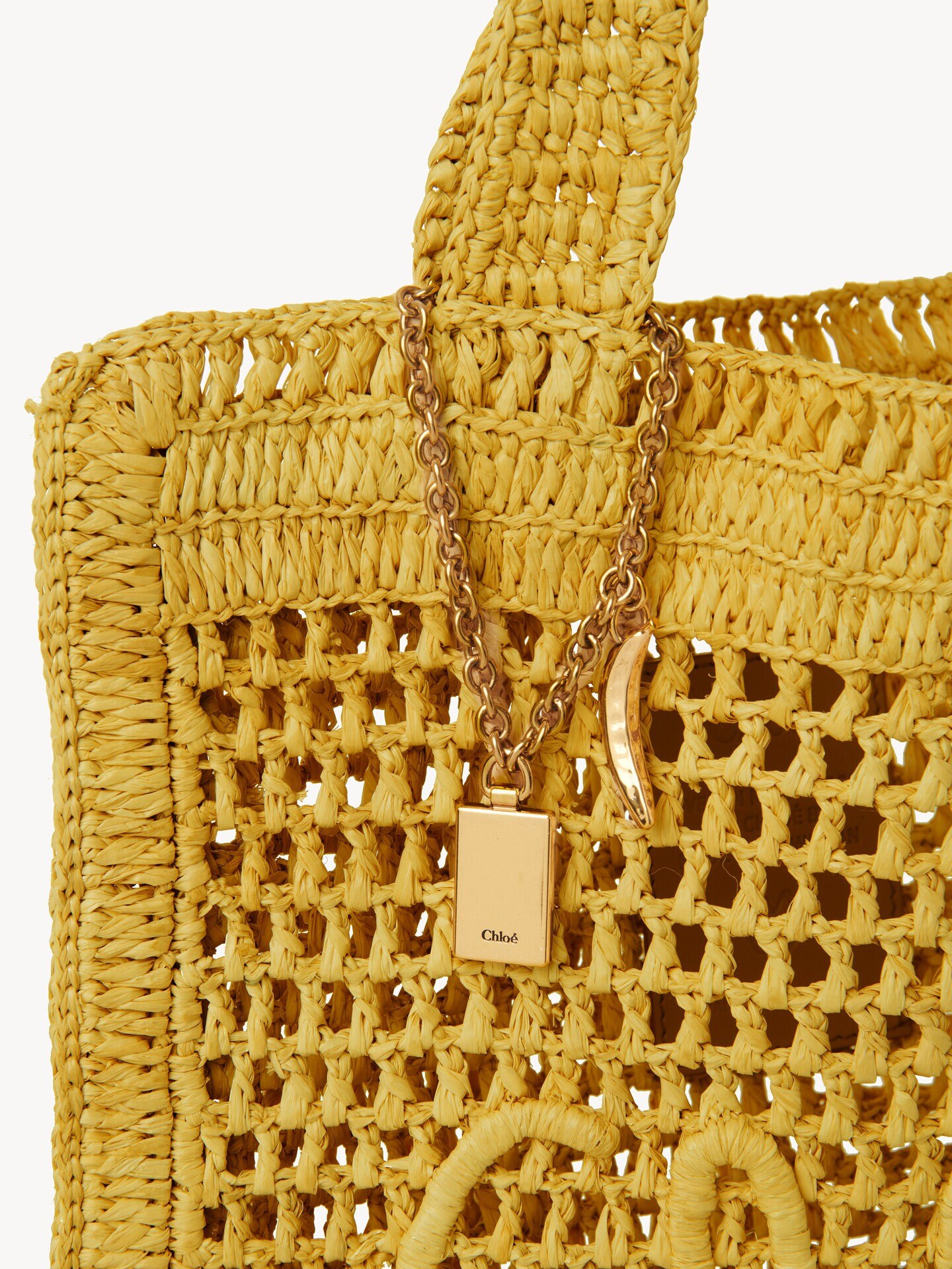 Bolso tote Summer Banana de rafia - 6