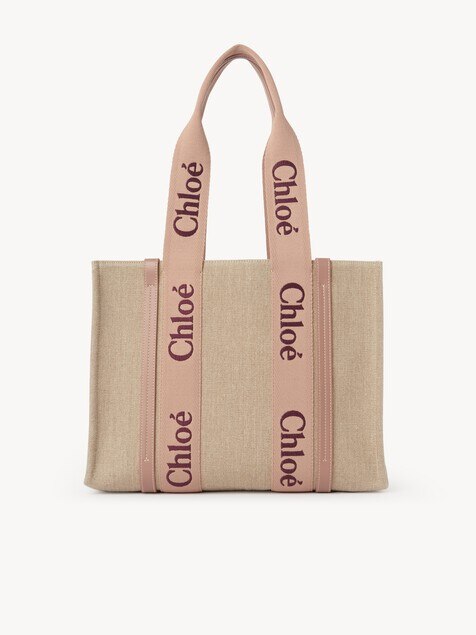 Woody tote bag in linen