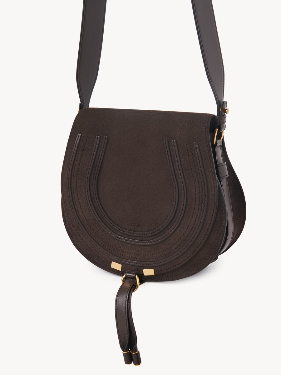 Marcie saddle bag in suede leather - 4