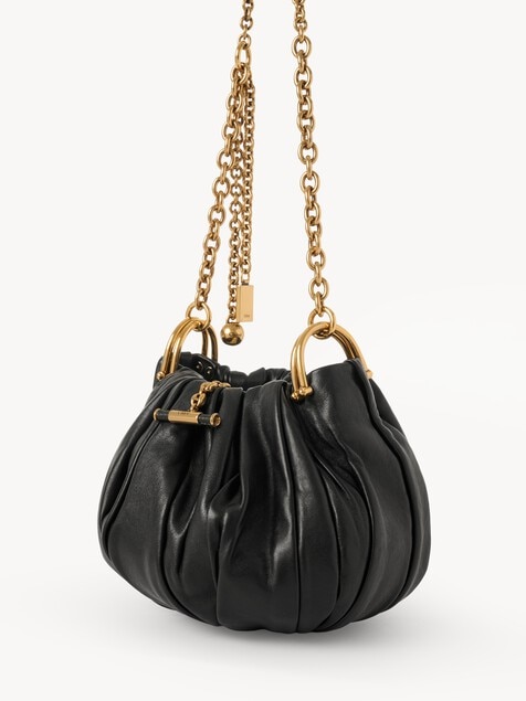Bolso de hombro Chlo&eacute; Pliss&eacute; con cadena de cuero plisado