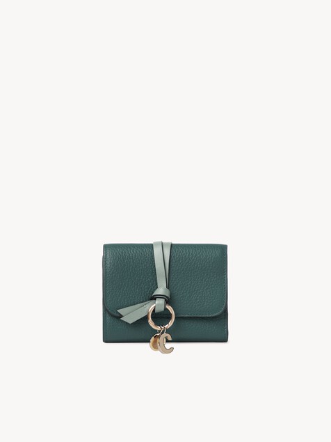 Small Alphabet tri-fold in grained leather