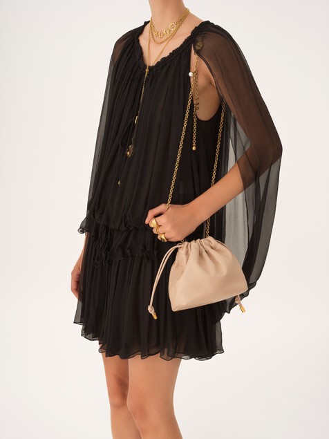 Mini Chlo&eacute; Icons shoulder bag with chain in soft leather