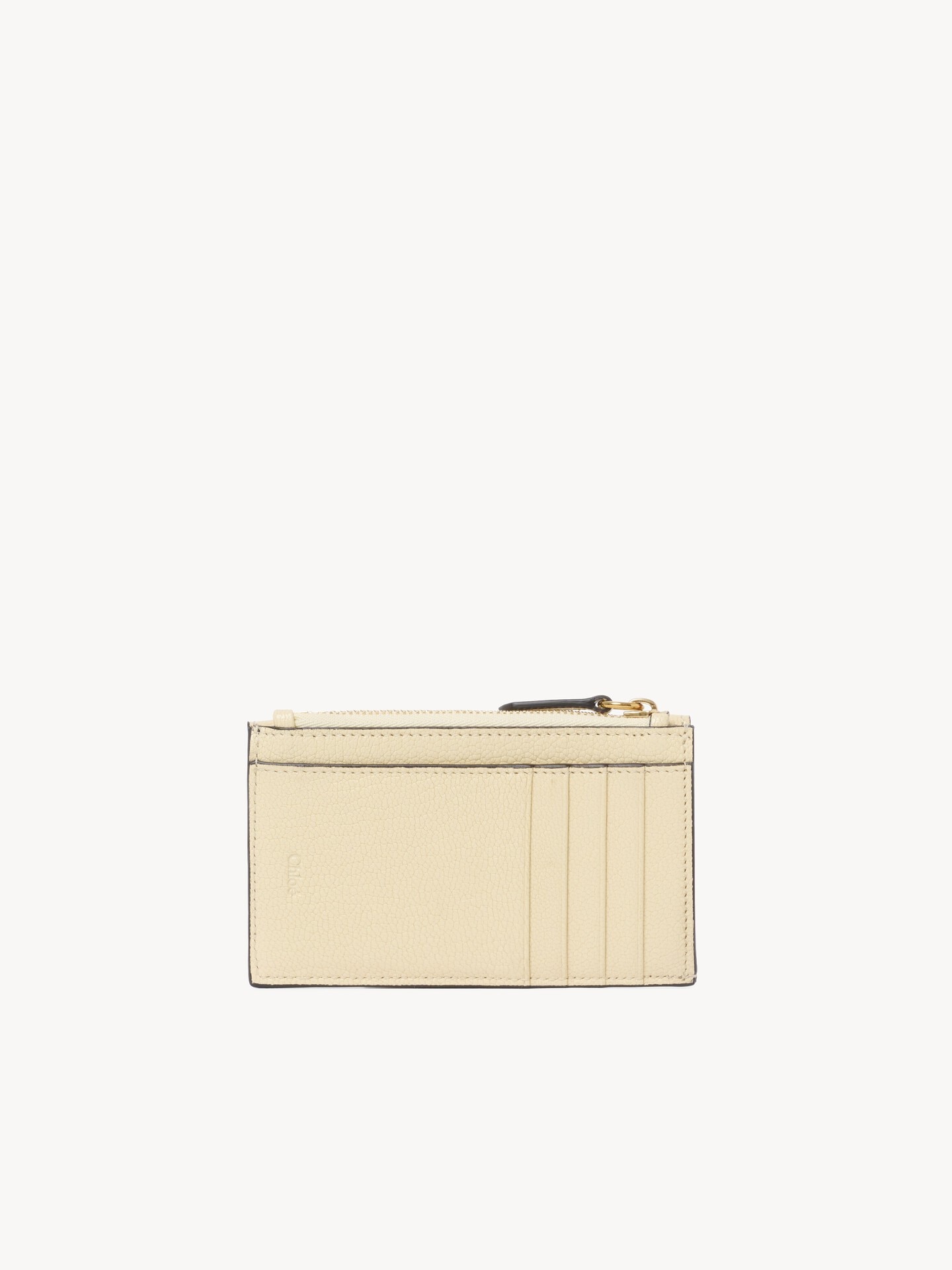 Small Envelope purse with card slots in grained leather - 4