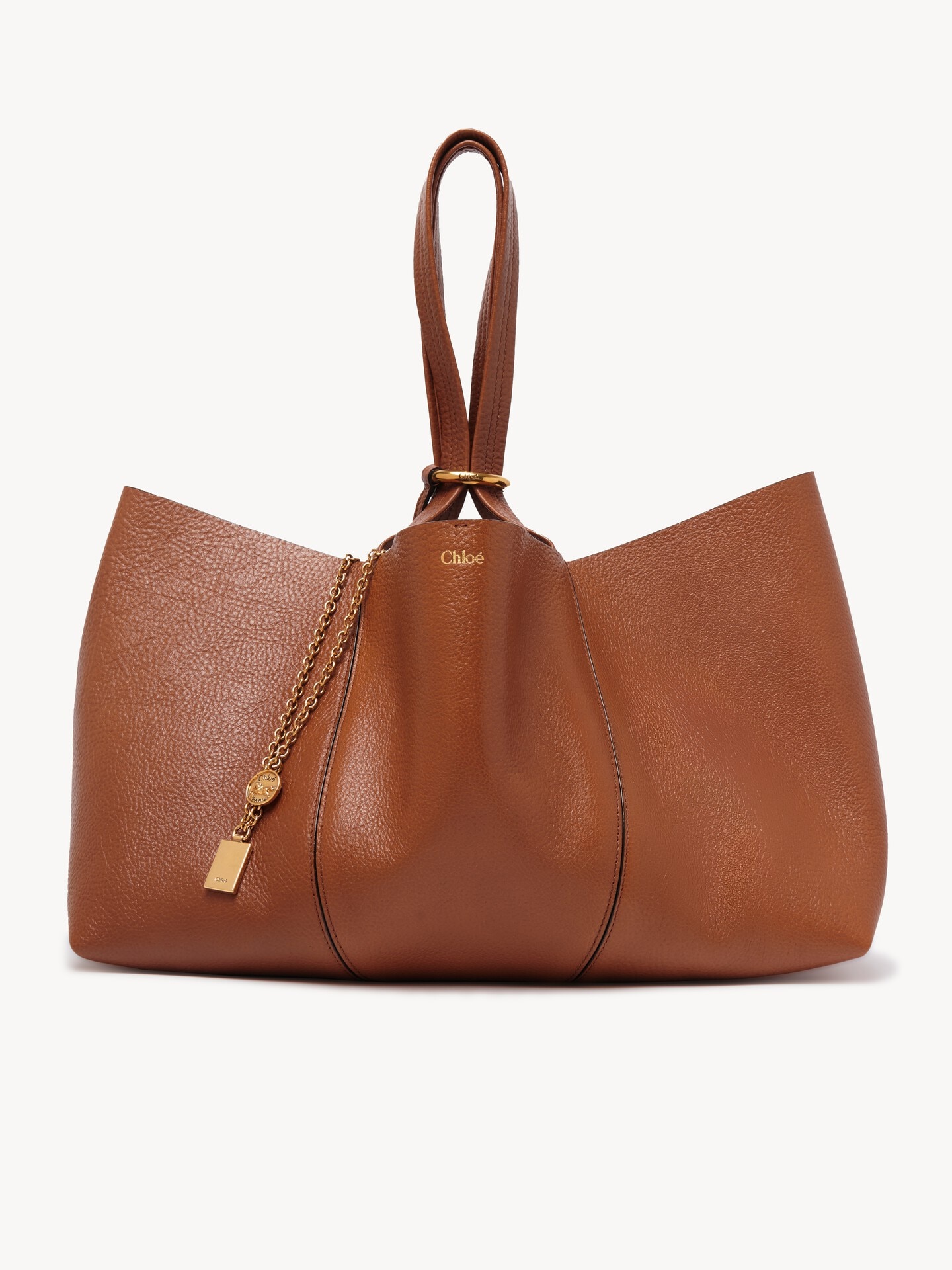 Chloé Spin east-west tote bag in grained leather - 2