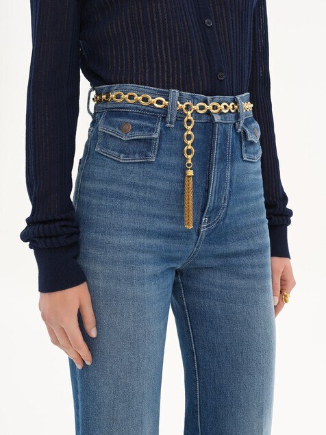 The Chlo&eacute; Pompoms belt