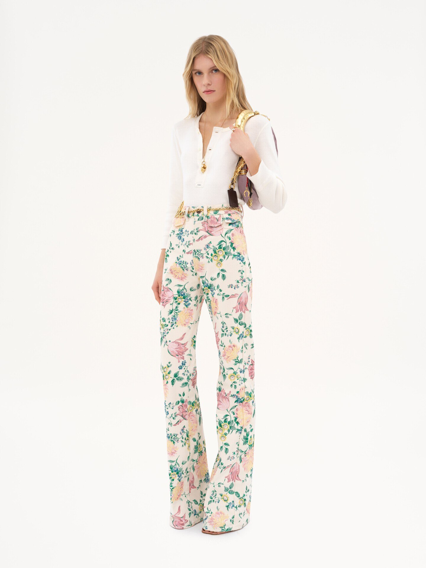 High-rise flare jeans in denim - 3