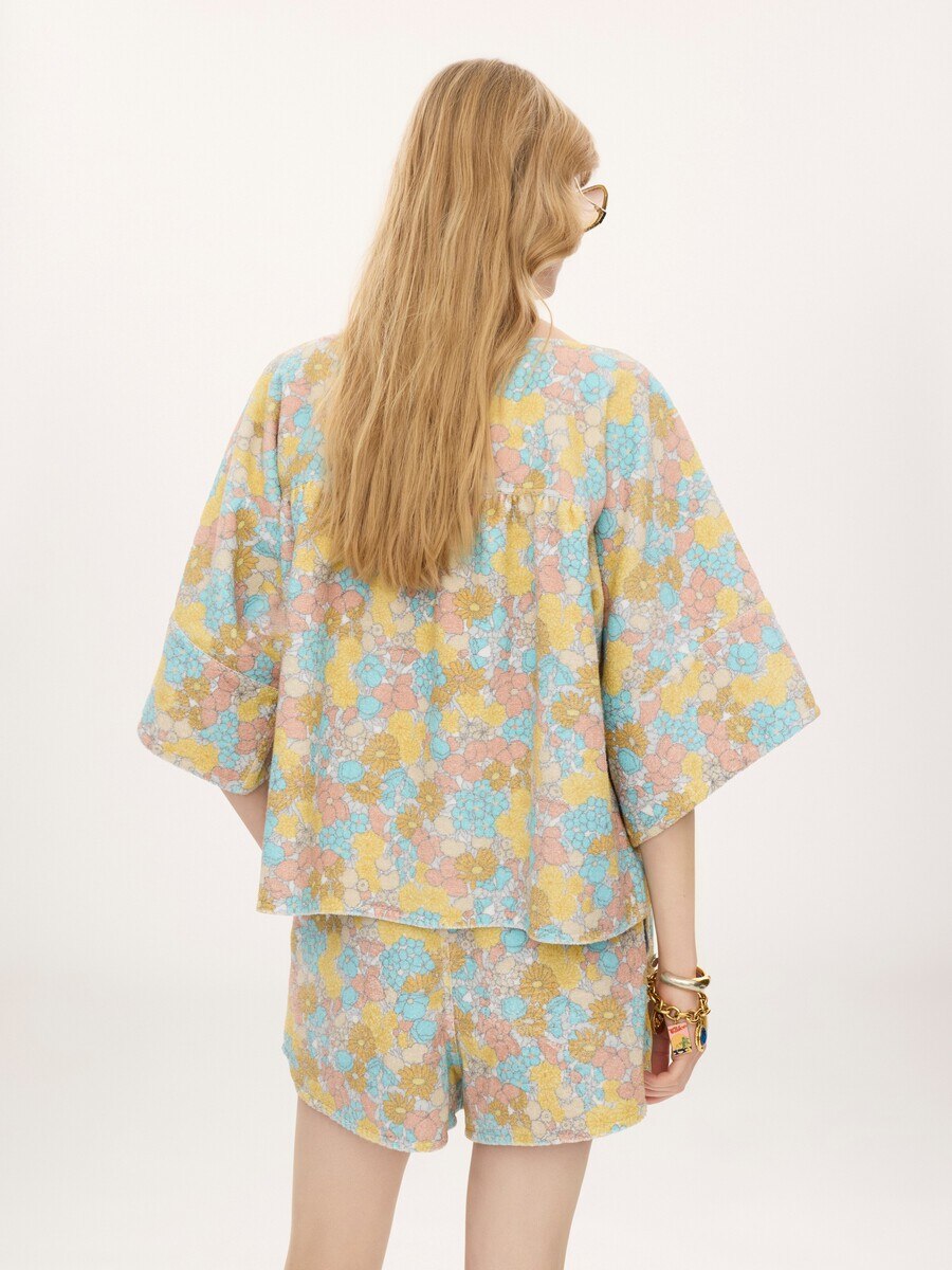 Short-sleeve top in cotton toweling - 5
