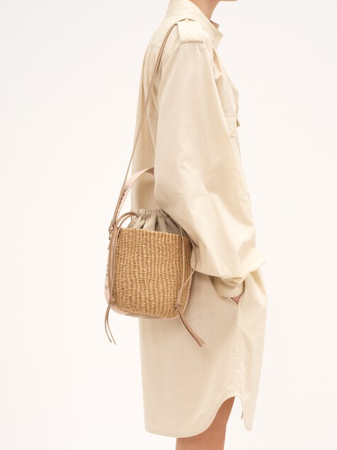 Small Woody basket in natural fibers