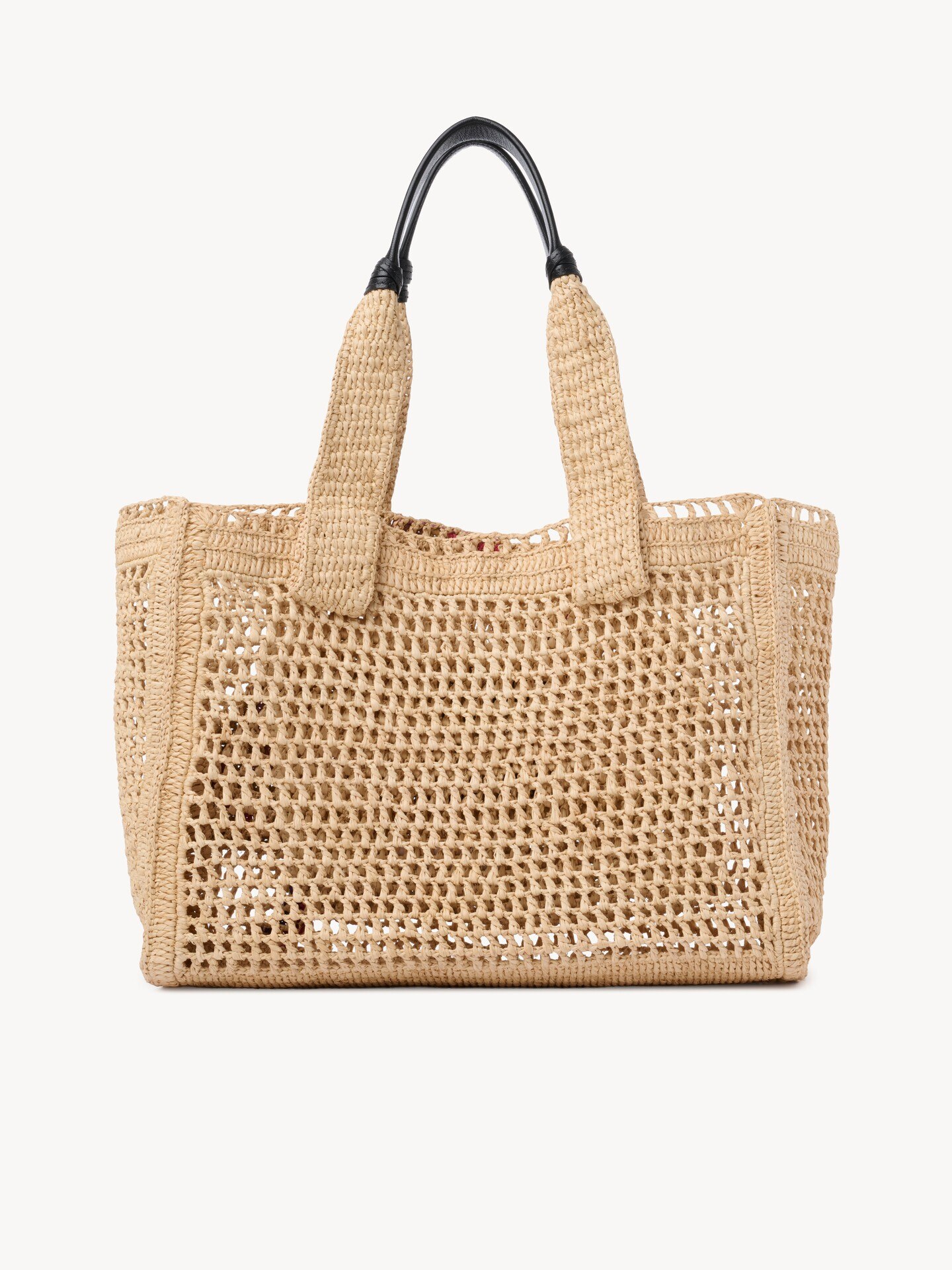 Bolso tote Summer Banana East-West de rafia - 5