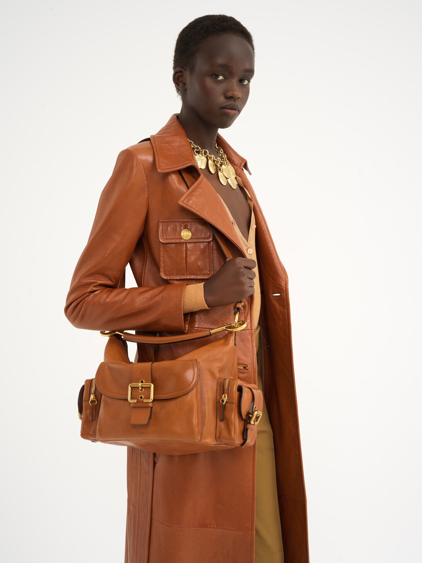 Camera bag in shiny leather - 3