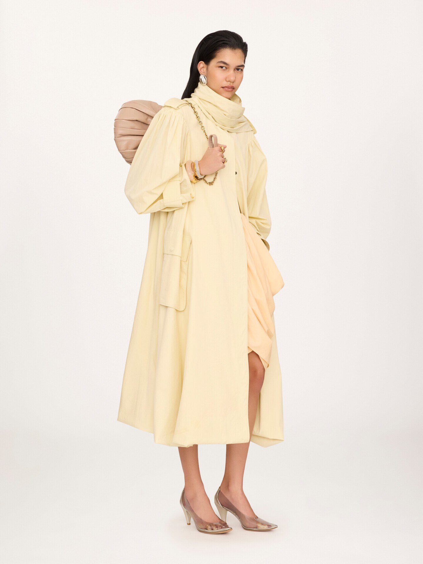 Chlo&eacute; Pliss&eacute; shoulder bag with chain in pleated leather - 8