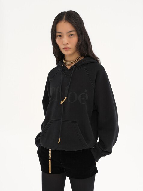 Generous logo hoodie in cotton fleece