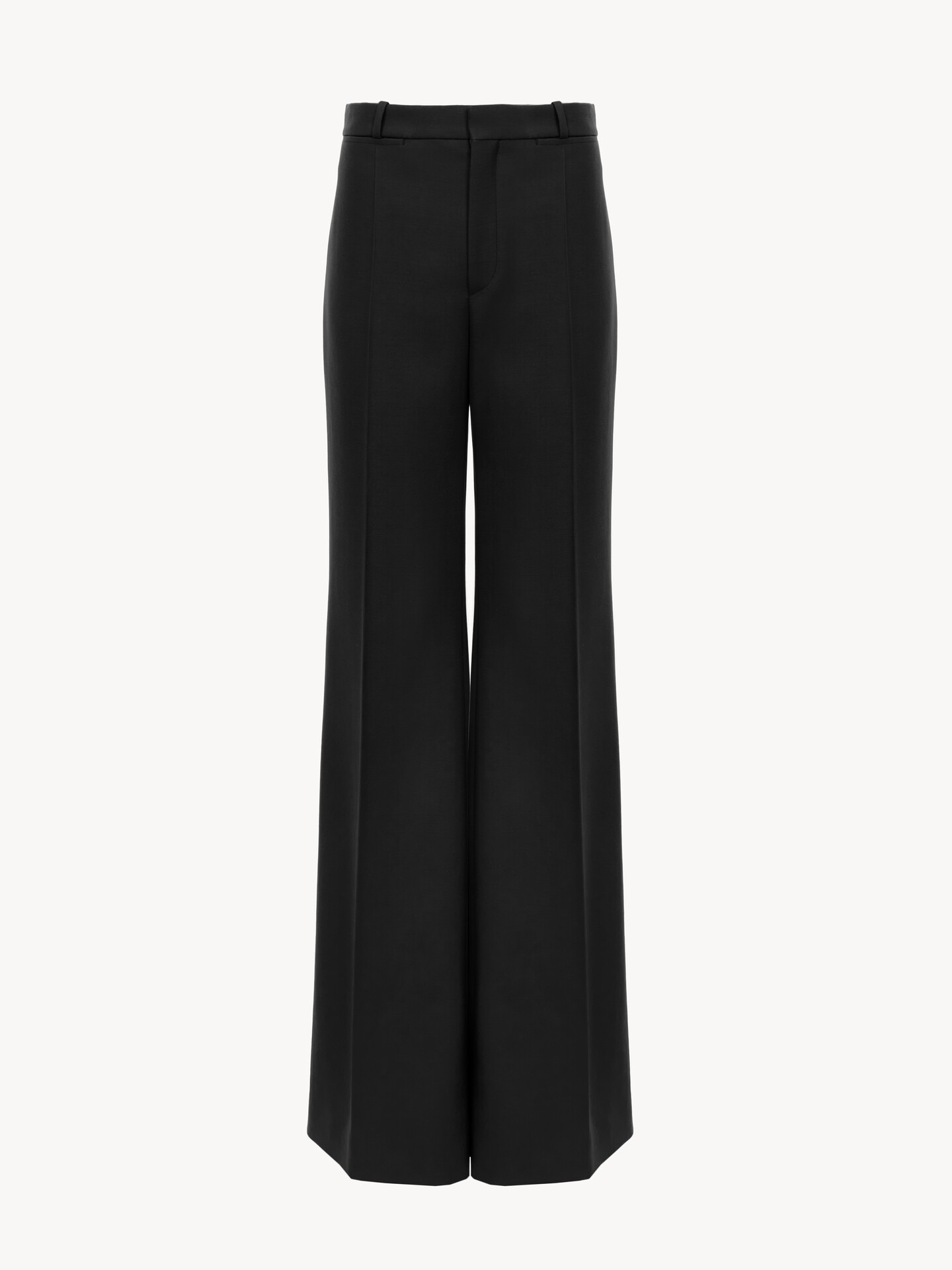 Pantalones de sastre acampanados de lana grain de poudre - 2