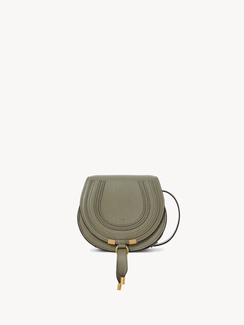 Bolso saddle Marcie peque&ntilde;o de cuero granulado