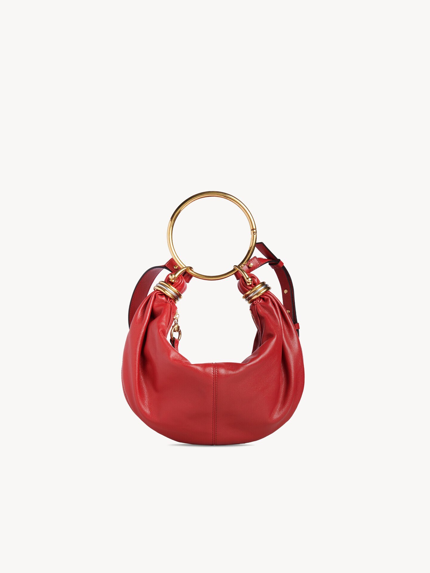 Small Bracelet hobo bag in grained leather - 6