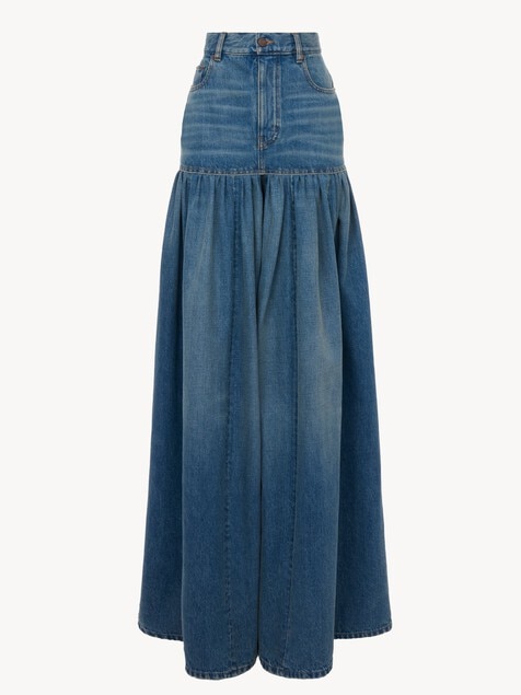 High-rise balloon jeans in denim