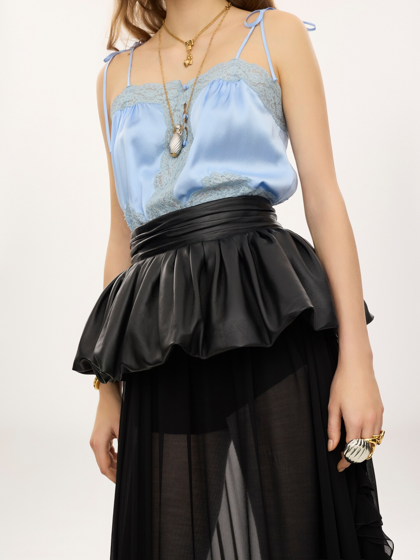 Peplum belt in leather - 3