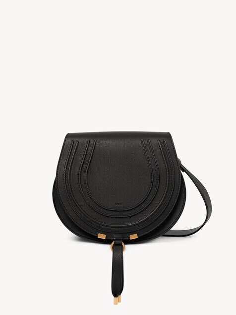 Marcie saddle bag in grained leather