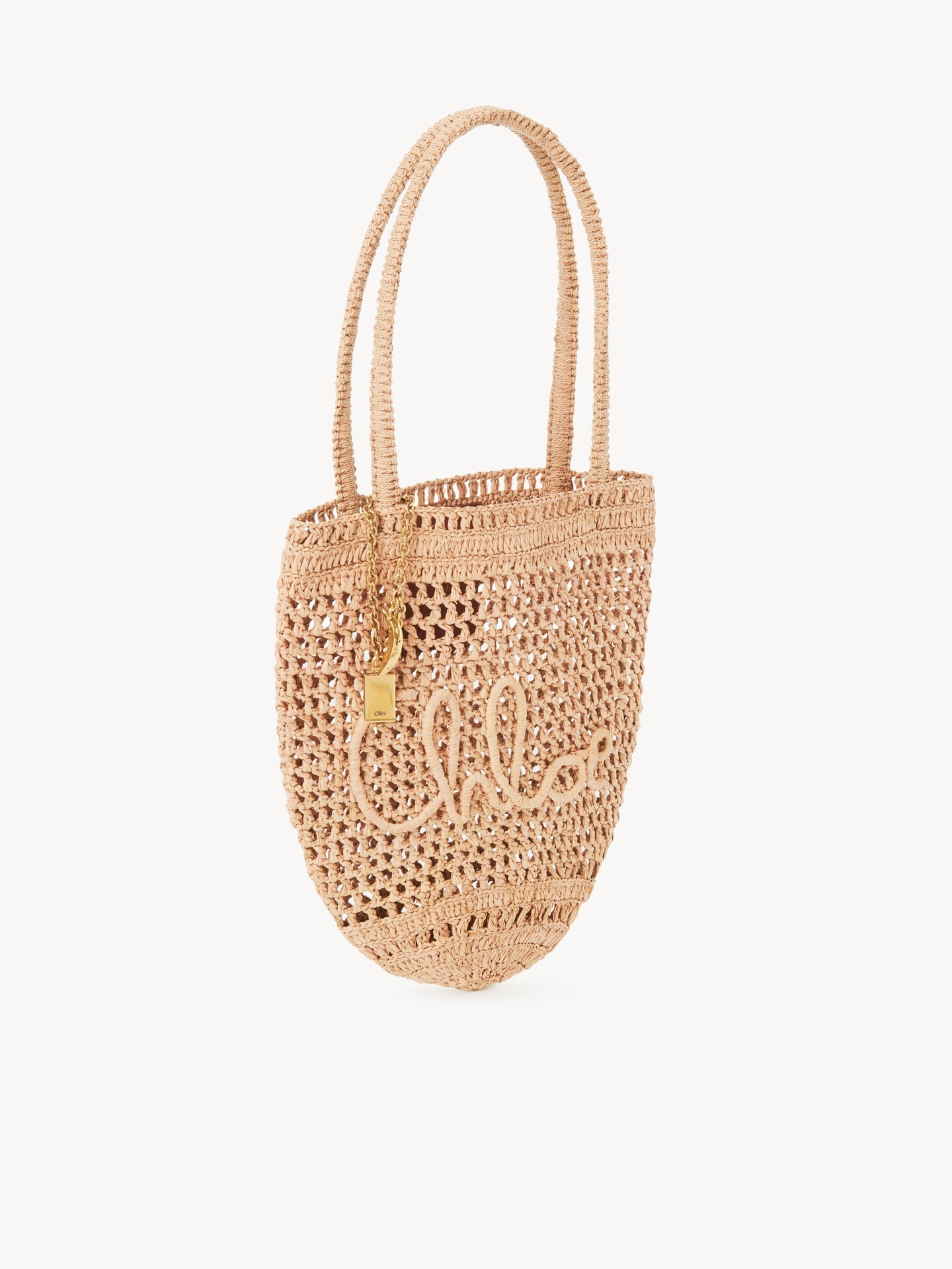 Small Summer Banana tote bag in raffia - 3