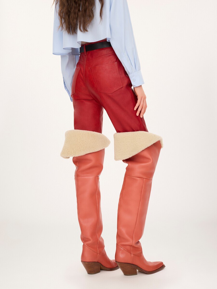 Slim pants in leather - 7