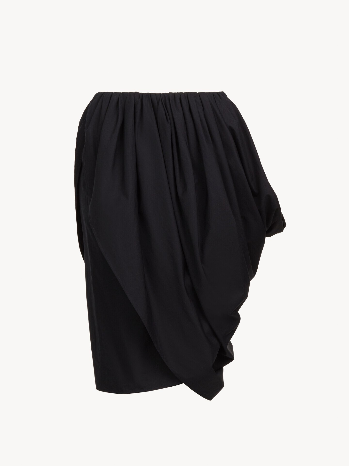 Knee-length wrap skirt in cotton poplin - 1