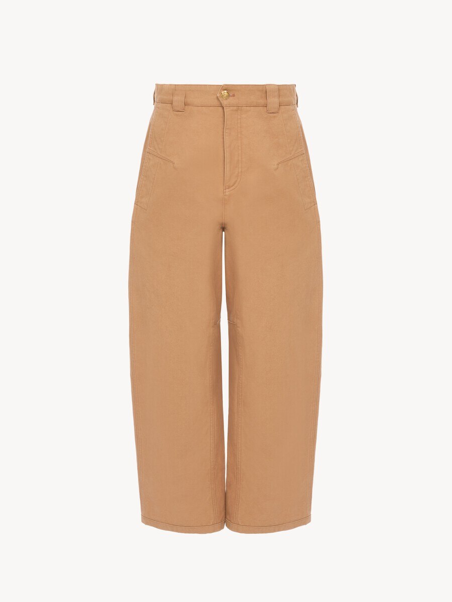 Barrel pants in cotton canvas - 2