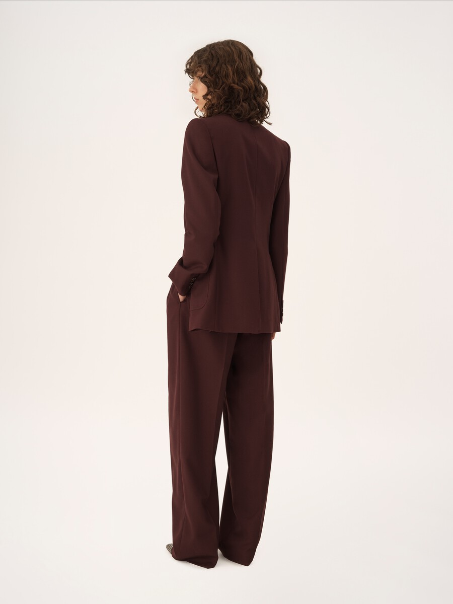 Single-breasted tailored jacket in wool gabardine - 5