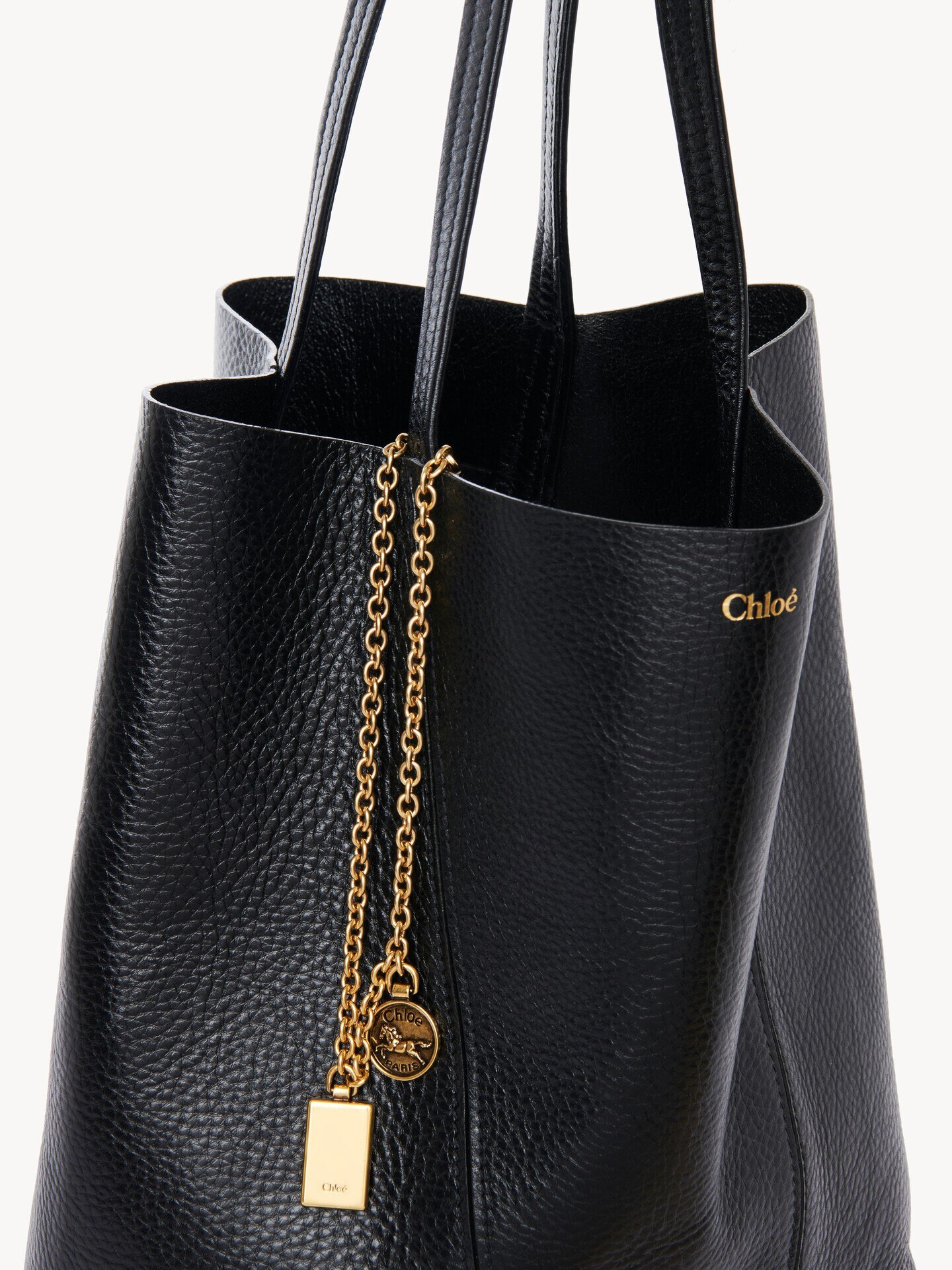 Chlo&eacute; Spin tote bag in grained leather - 7