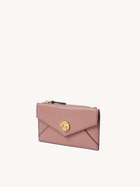 Cartera peque&ntilde;a Envelope con ranuras para tarjetas de cuero granulado
