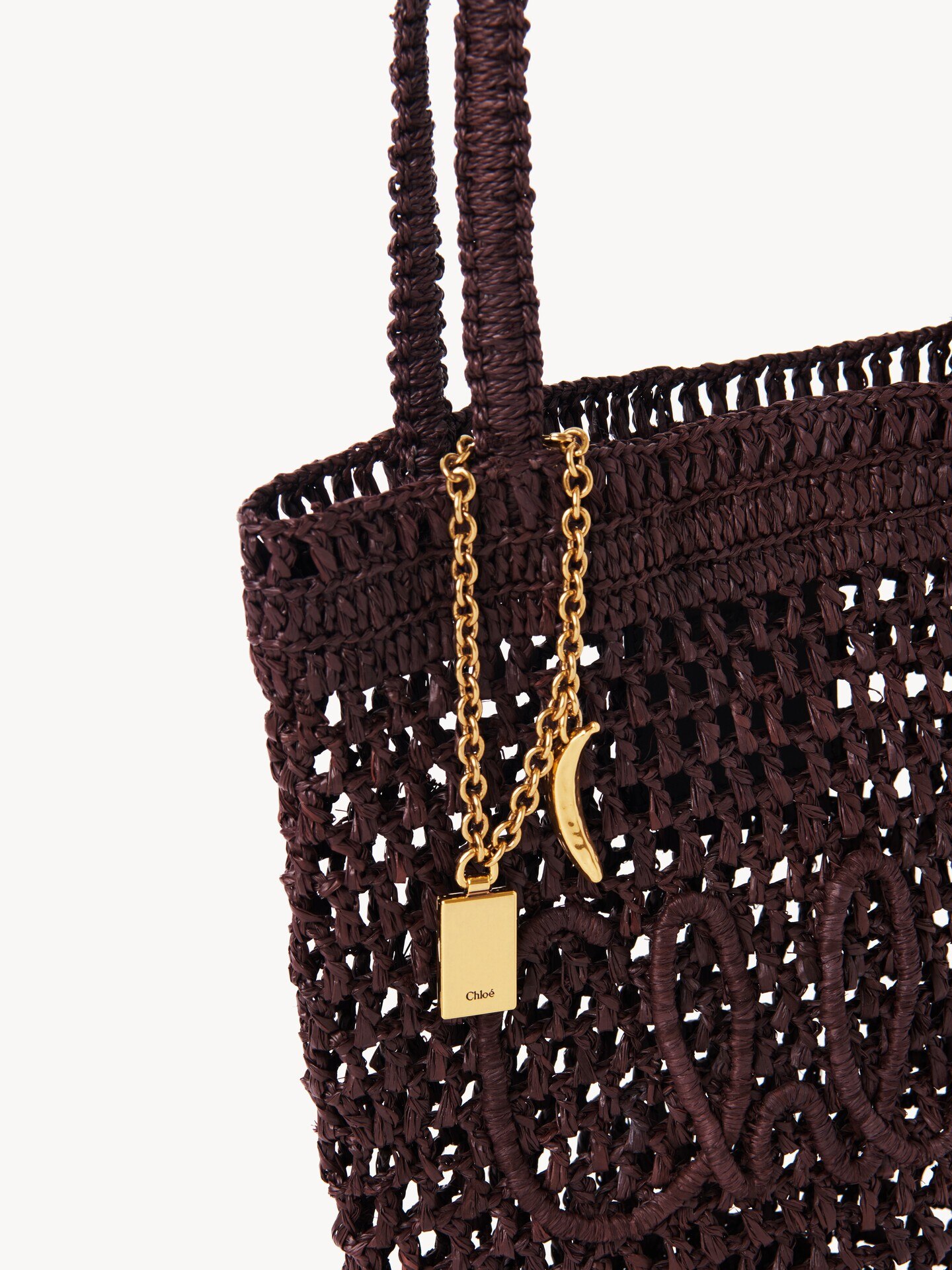 Bolso tote peque&ntilde;o Summer Banana de rafia - 7