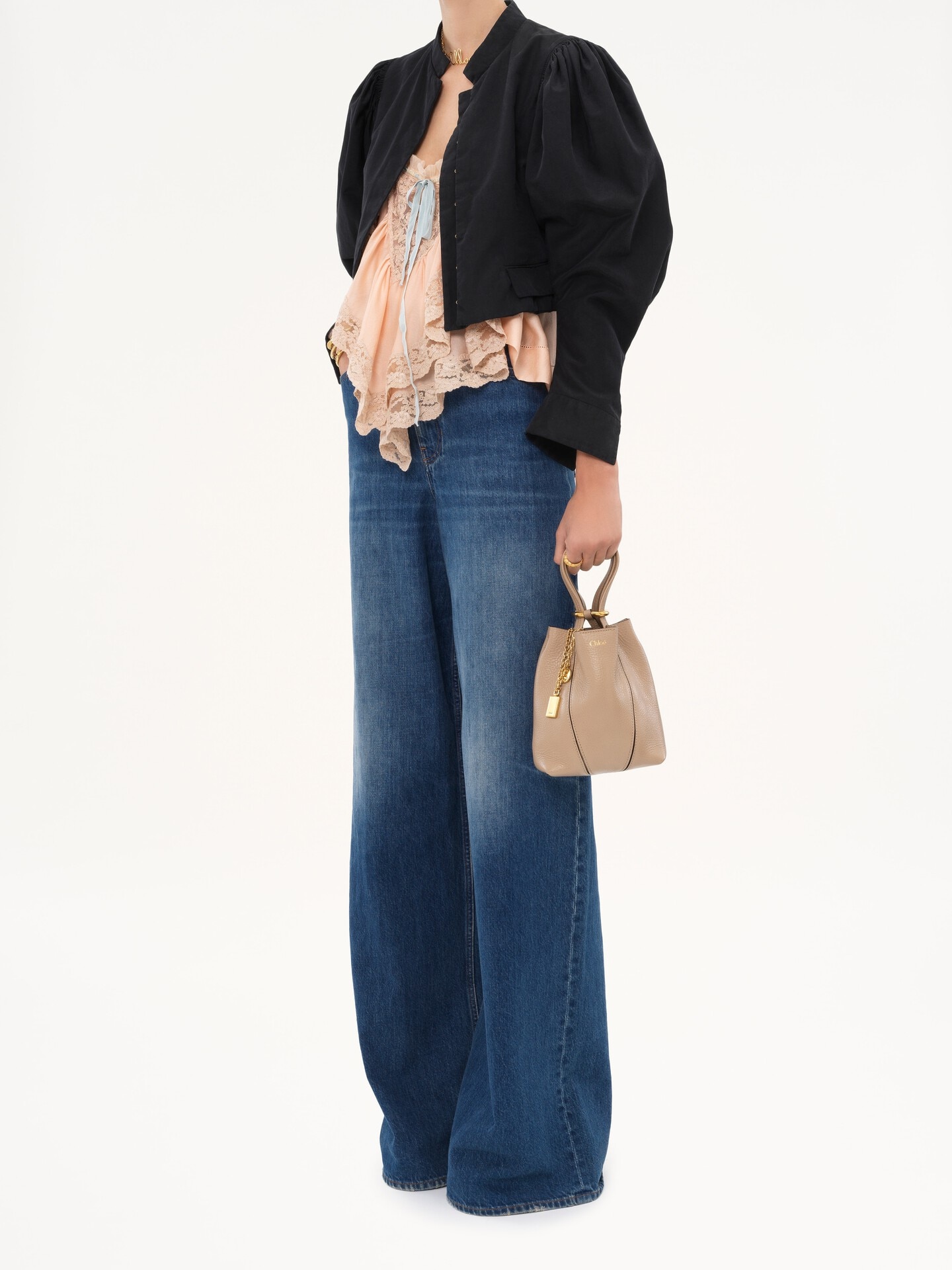 Small Chlo&eacute; Spin tote bag in grained leather - 3