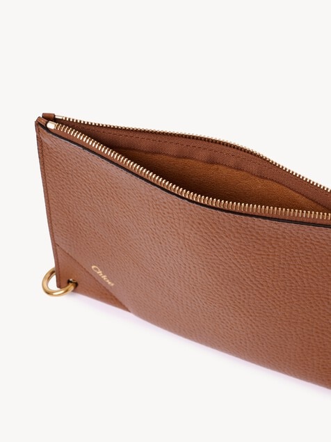 Bolsa con cremallera Chlo&eacute; Spin de cuero granulado