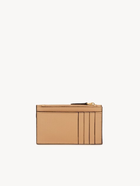 Small Envelope purse with card slots in grained leather