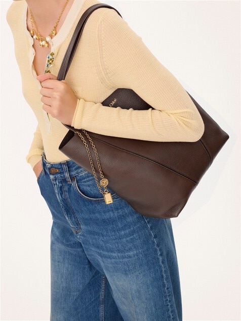 Bolso tote Chlo&eacute; Spin de cuero granulado
