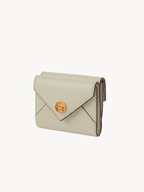 Monedero tarjetero Envelope peque&ntilde;o de cuero granulado